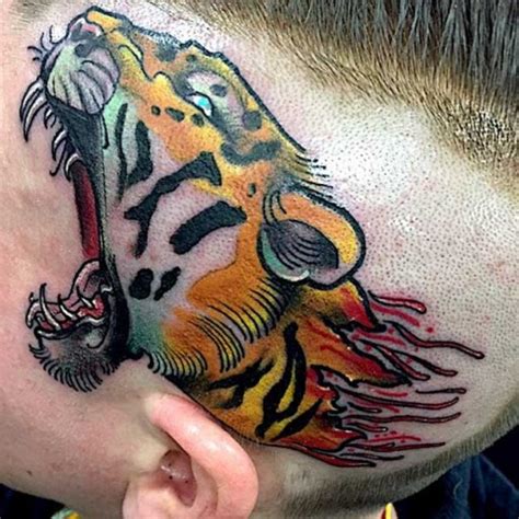 Traditional Tiger Head Tattoo | Best Tattoo Ideas Gallery