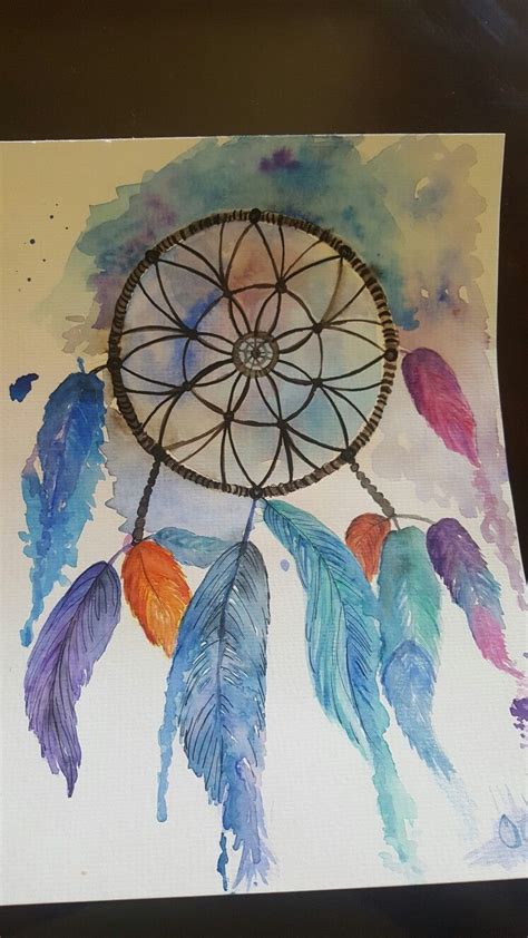 Watercolor Dream Catcher Dream Catcher Painting Art