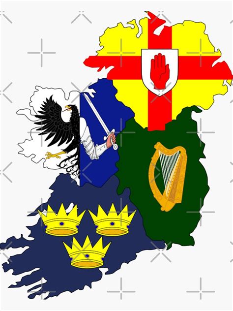 "Coat of Arms of Irish Provinces" Sticker for Sale by Shav | Redbubble