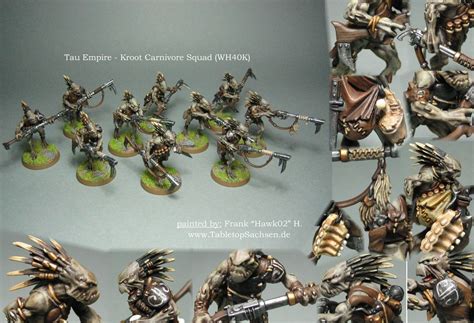 CoolMiniOrNot Kroot Carnivore Squad Warhammer Figures Tau Empire