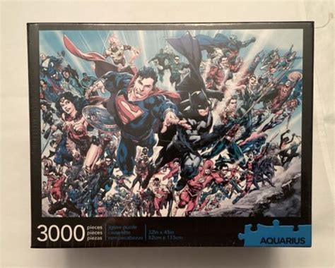 Aquarius Dc Comics 3000 Piece Jigsaw Puzzle New In Box Sealed Ebay