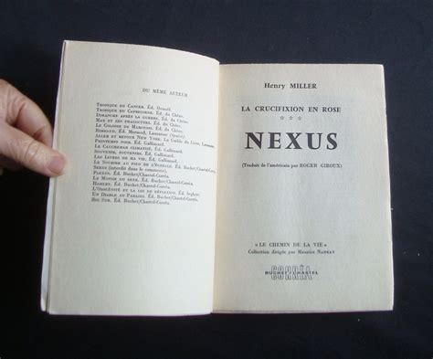 Nexus Par Miller Henry Le Livre Venir