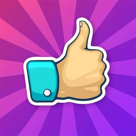 Sticker thumb up symbol of like 23808954 Vector Art at Vecteezy