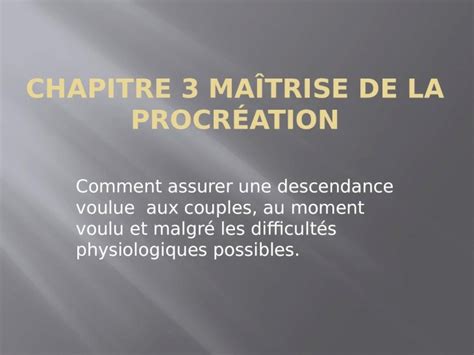 Pptx Chapitre Ma Trise De La Procr Ation Dokumen Tips