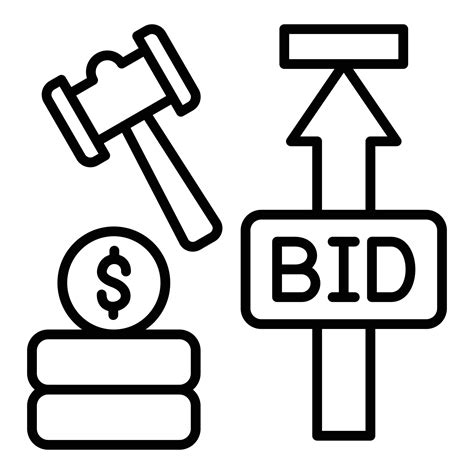 Maximum Bid Auction Icon Style 12868038 Vector Art at Vecteezy