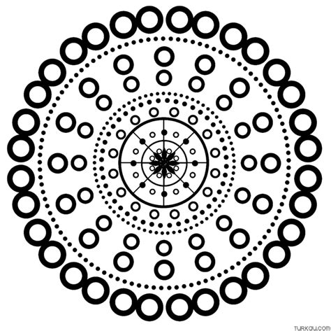 Circles Mandala Coloring Page » Turkau