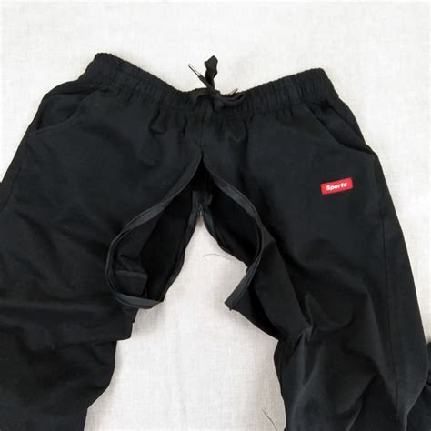 Outdoor Sex Pants Men Outdoor Sex Pants Clothes Sex Pants Holes Trousers Sex Functional