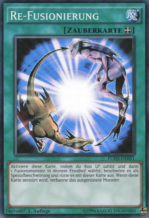 Recollectibles Sammelkarte Yugioh Karte Re Fusionierung Deutsch Yu Gi