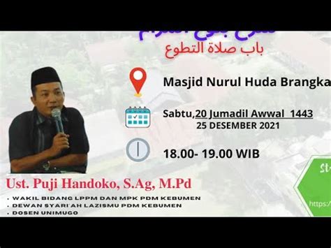 Pengajian Rutin Mlm Ahad Bersama Ust Puji Handoko S Ag M Pd Youtube