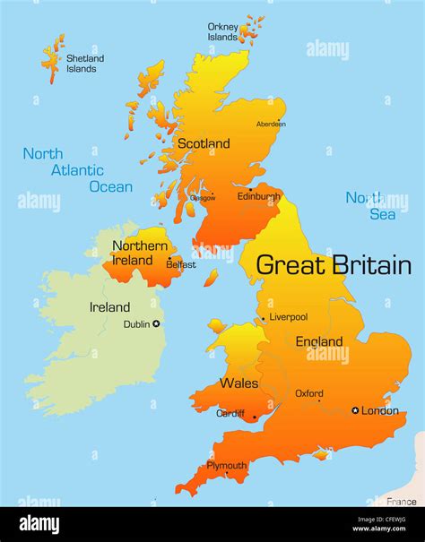 Great Britain Country Map