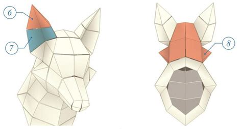 Голова лисы паперкрафт