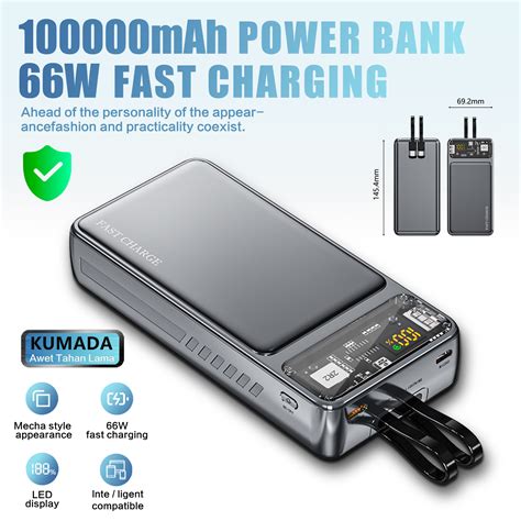 Kumadapower Bank Awet Tahan Lama Mah W Power Bank Fast