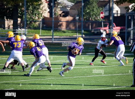 Cretin Durham Hall High School Football Quarterback Ready To Pass Ball