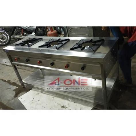 Lpg Three Burner Indian Cooking Range For Commercial At Rs In