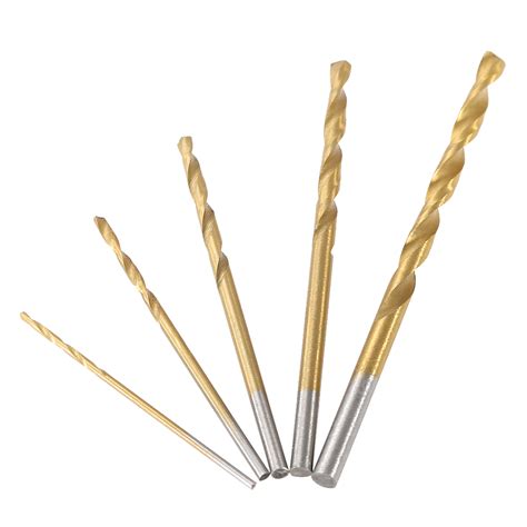 50 Pcs Set HSS 4241 Titanium Coated Twist Drill High Speed Steel Twist