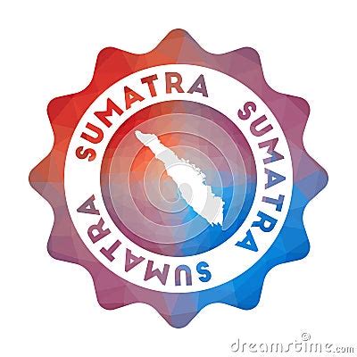 Sumatra Low Poly Logo Vector Illustration Cartoondealer