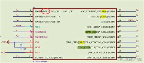 Stm8单片机蜂鸣器功能使用方法stm8单片机自带有蜂鸣器的驱动功能，不过这个蜂鸣器指的是无源蜂鸣器，而不是常用的有源蜂 掘金