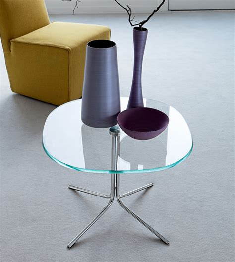 Sovet Genius Shaped Glass Coffee Table End Table Living Room