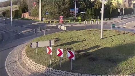 Car In Poland Hits Roundabout And Launches Into Air World News Sky News