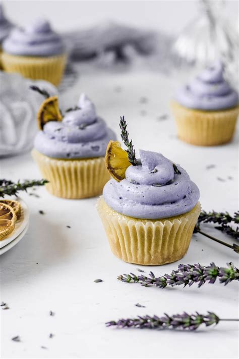 Vegan Lemon Lavender Cupcakes With Buttercream Frosting With Love And