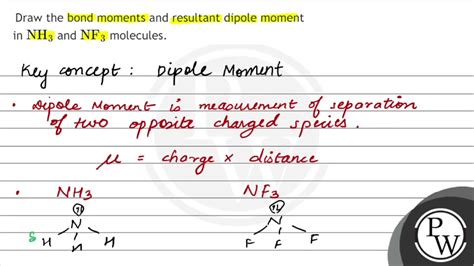 Draw The Bond Moments And Resultant Dipole Moment In Mathrm NH