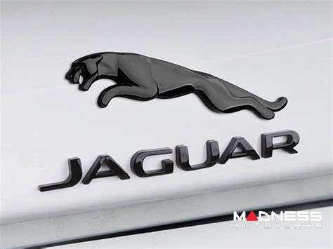 Jaguar Custom Emblem Set Leaping Jaguar Jaguar Lettering Gloss