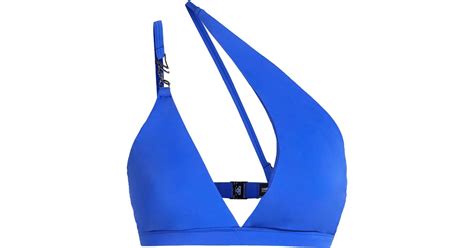 Karl Lagerfeld Bikini Top με Έναν Ώμο Royal Blue W BestPrice gr