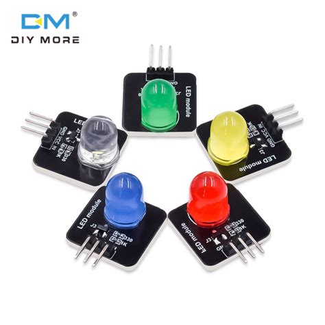 Diymore DC 3 3V 5V 10mm Light Emitting Module LED Sensor LED Indicator