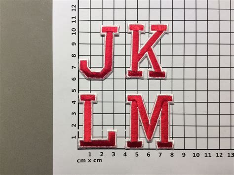 Iron on Embroidered Letters Embroidery Applique Red Letters - Etsy