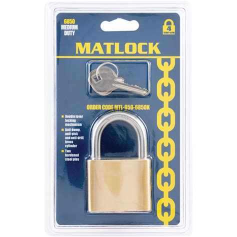 Matlock Keyed Padlock Keyed Different Brass Bronze Mm Width