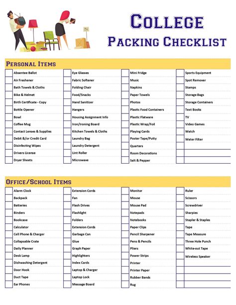 College Dorm Room Essentials Ultimate Packing List – Reusable Tournament Brackets & Checklists