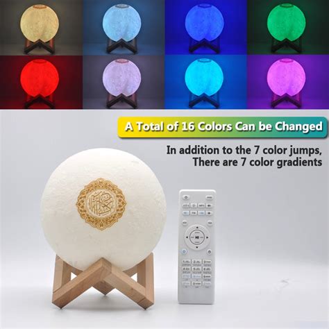 15cm Speaker Lampu Al Quran Islam Azan Muslim Pelbagai Bahasa 7 LED