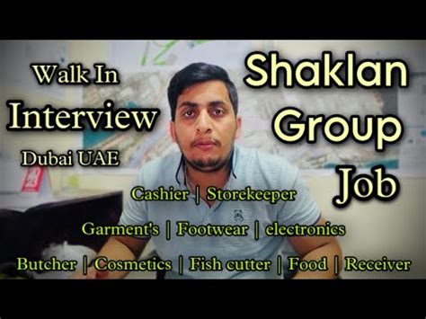 Shaklan Group Job In Dubai Cashier Job In Dubai Storekeeper Job In