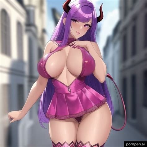 Rule 34 1girls Ai Generated Big Breasts Boob Window Breasts Clothed Clothed Female Demon Demon