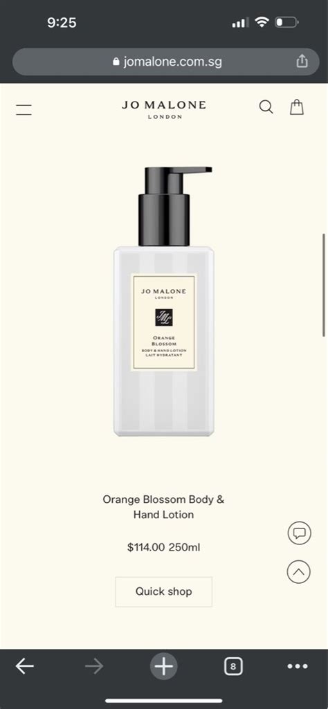 Jo Malone Orange Blossom Body Hand Lotion Beauty Personal Care