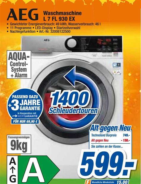 Aeg Waschmaschine L Fl Ex Angebot Bei Expert Techno Land