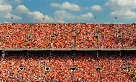 Crowd Of Thousands Dressed In Orange Stock Photo Adobe Stock