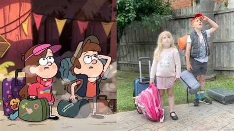 Gravity Falls Opening Sequence In Real Life Side By Side Comparison