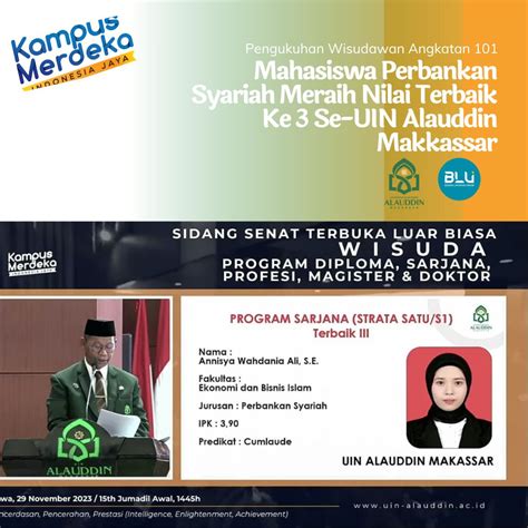 Pengukuhan Wisudawan Angkatan 101 Mahasiswa Perbankan Syariah