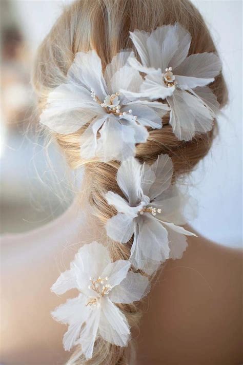 Beautiful Bridal Flower Hair Pins And Hairstyles