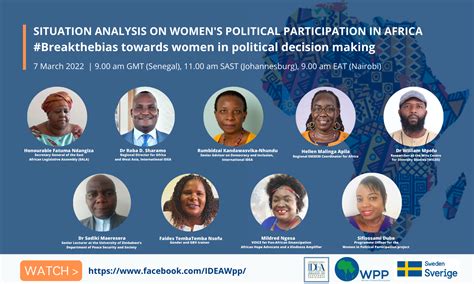 Situation Analysis On Womens Political Participation In Africa