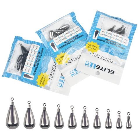 Elite Tg Pcs Tungsten Sinker Teardrop Drop Weights Lead Free G