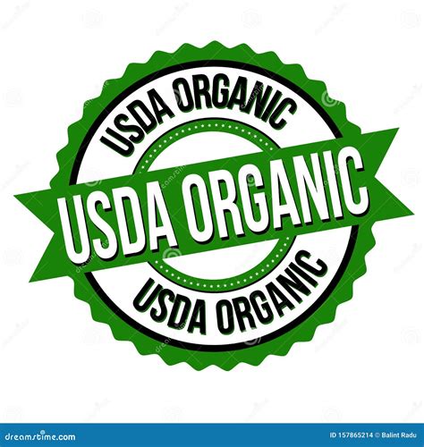 USDA Organic Sign. Eco Label In Flat Style. Natural, Eco, Bio, Food ...