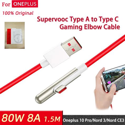 Oneplus Cable De Codo De 90 Grados Original 80w Supervooc Warp Charge