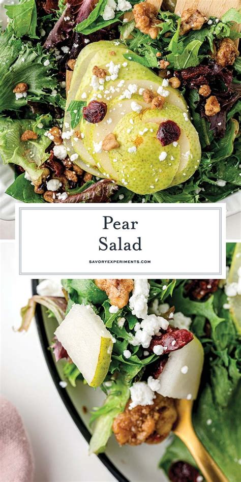 Pear Salad With Candied Walnuts Honey Balsamic Dressing And Tart Goat Cheese Makes The Perfect