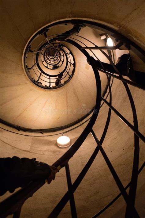 Spiral Stairs Inside Arc De Triomphe In Paris France Editorial Stock