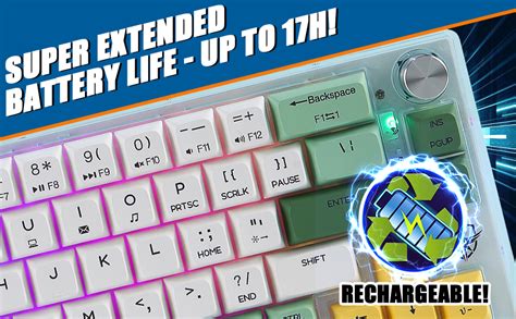 Amazon Boyi Td Mini Rgb Hot Swappable Tri Mode Mechanical Gaming Keyboard With Knob