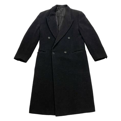 Emporio Armani Long Double Breasted Wool Overcoat Vintage Etsy