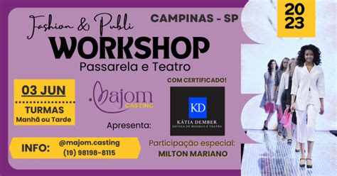 WORKSHOP INTENSIVO DE PASSARELA E TEATRO C Certificado Em Campinas