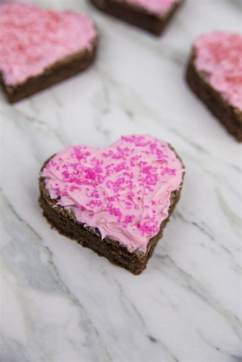 Valentine S Day Frosted Heart Shaped Brownies Recipe Mom Spark